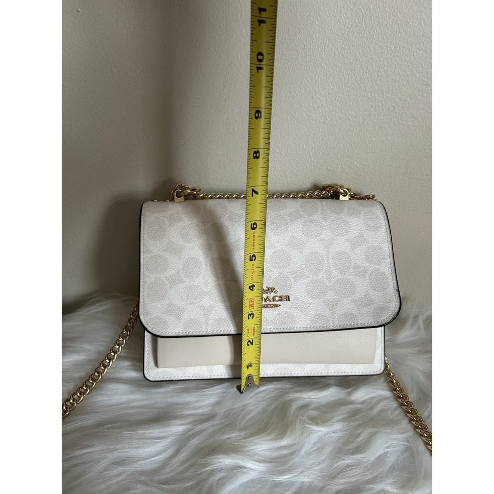 Coach Klare Crossbody Bag Signature Canvas White Beige Colorblock 91019 - Picture 10 of 11